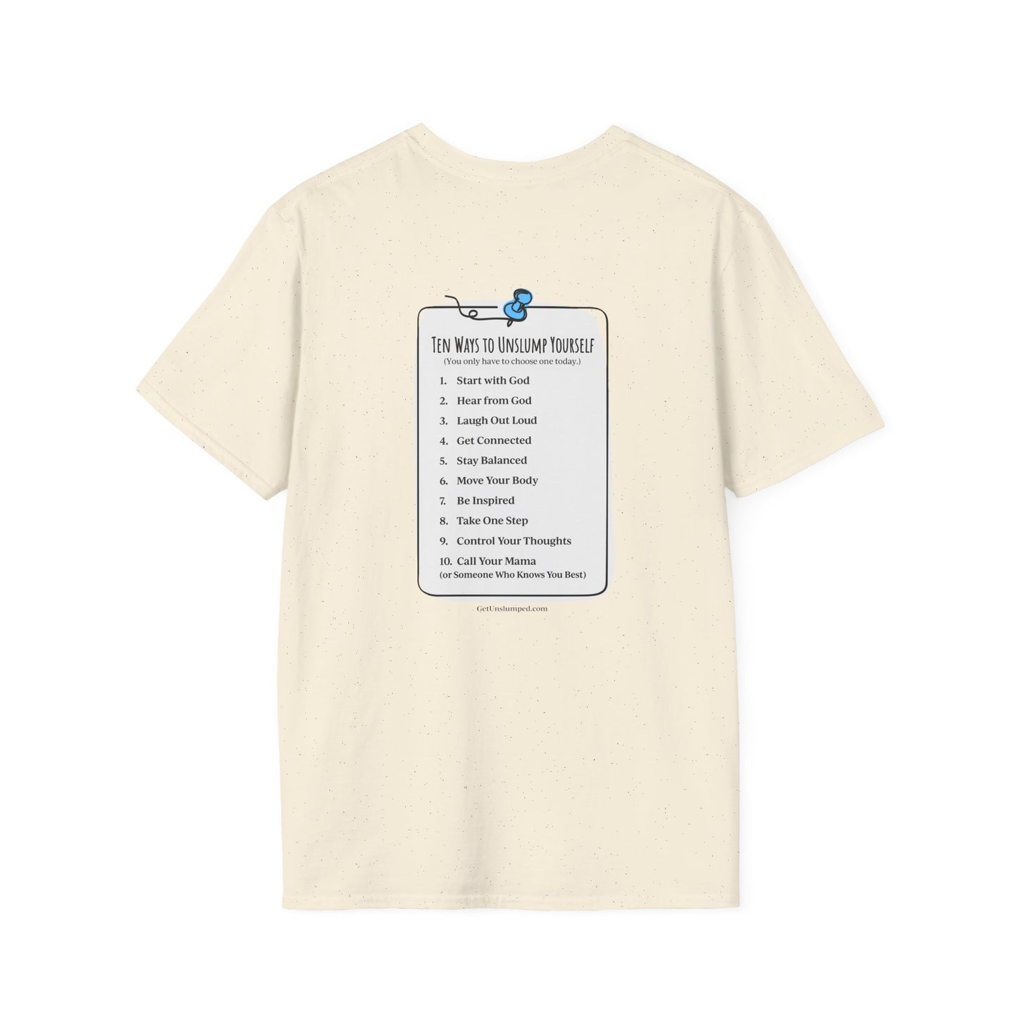 Unslumping Book Cover with 10 Ways List Unisex Softstyle T-Shirt