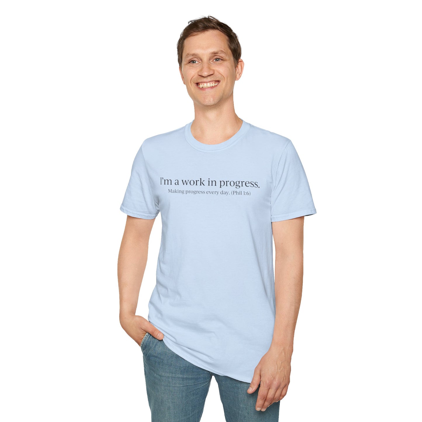 A Work in Progress (front) / The List (back) Light Unisex T-Shirt