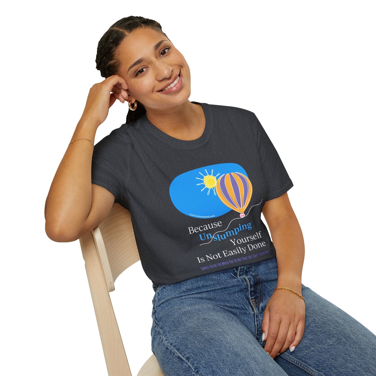 Book Cover (front) / Site (back) - Dark Unisex T-Shirt