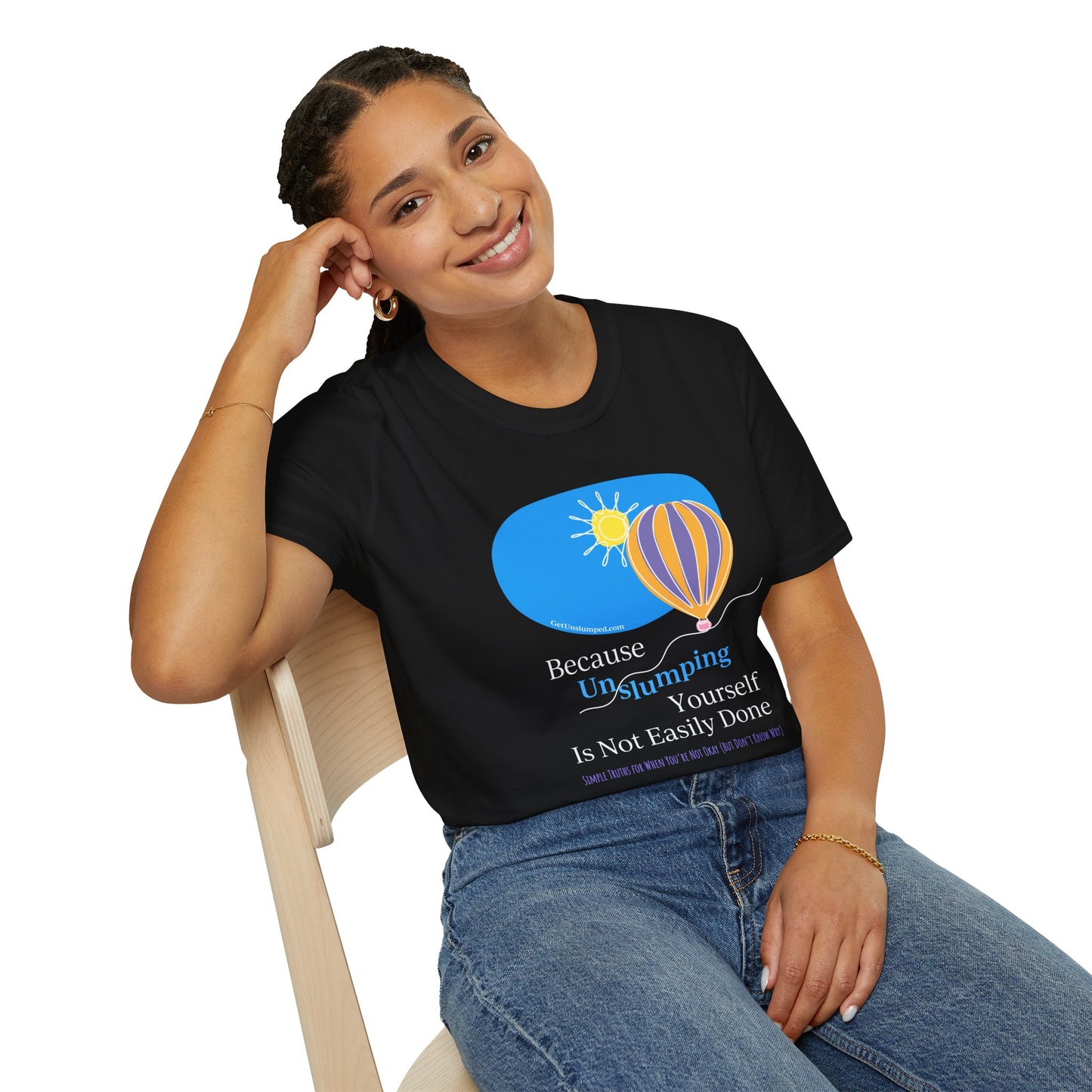 Book Cover (front) / Site (back) - Dark Unisex T-Shirt