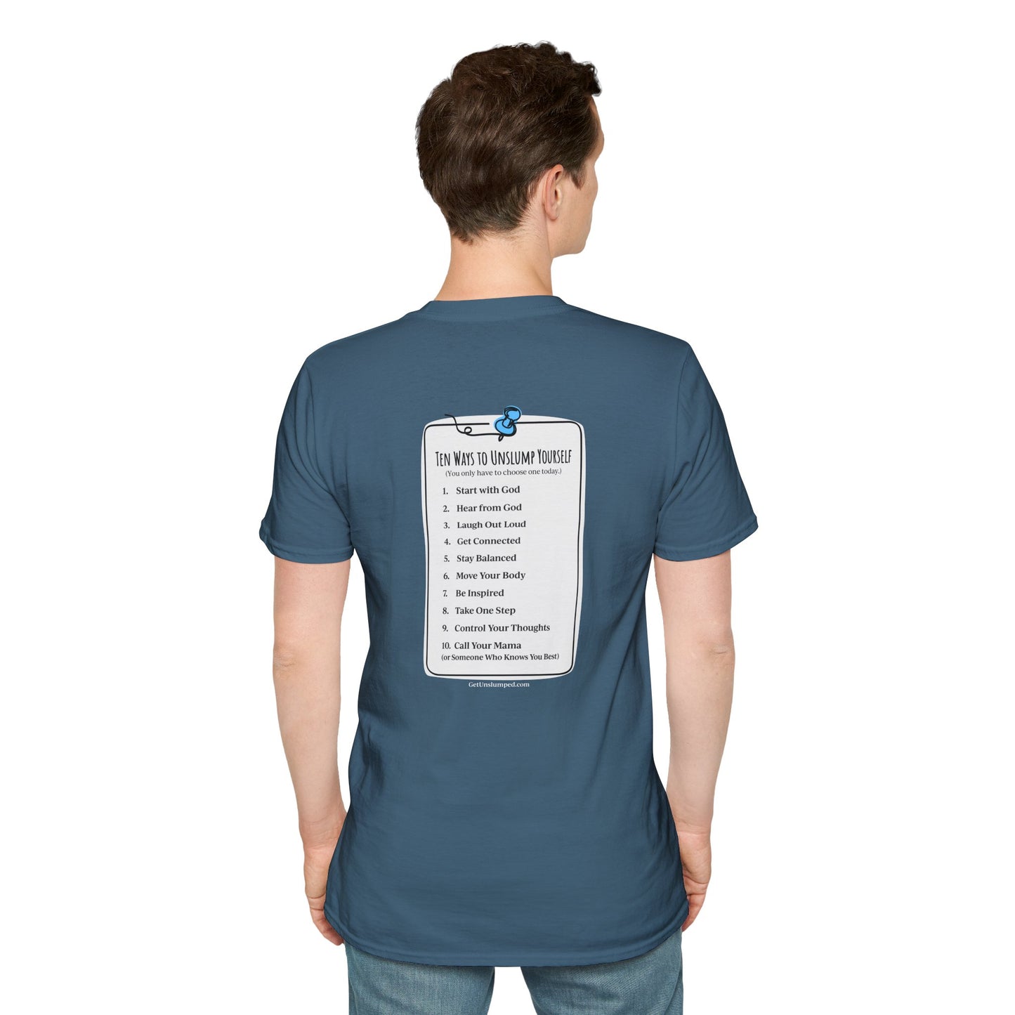 "Work in Progress" with 10 Ways List Dark Unisex Softstyle T-Shirt