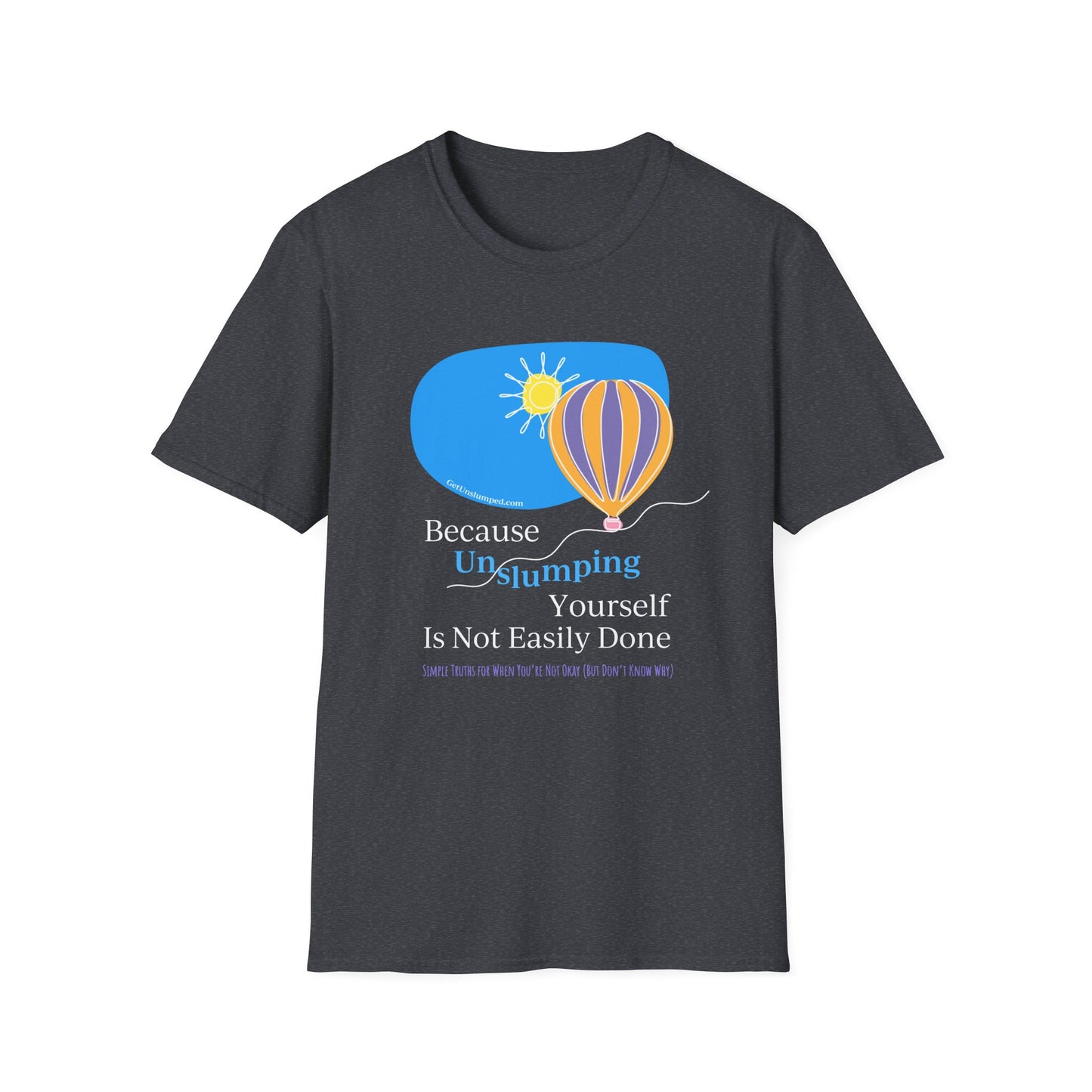 Book Cover (front) / Site (back) - Dark Unisex T-Shirt