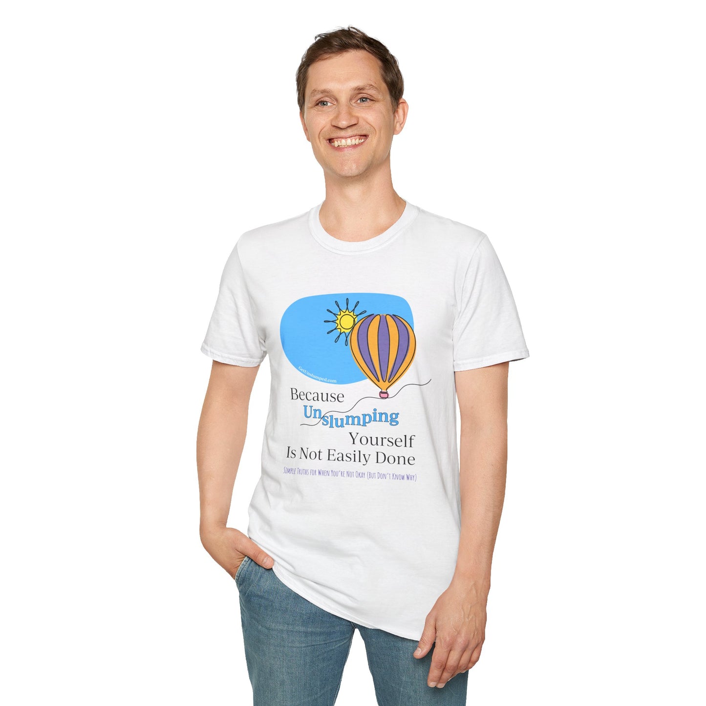 Unslumping Book Cover with 10 Ways List Unisex Softstyle T-Shirt