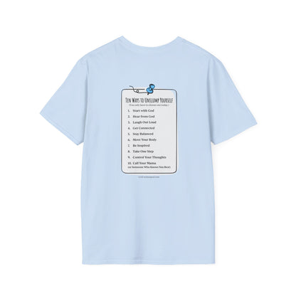 Unslumping Book Cover with 10 Ways List Unisex Softstyle T-Shirt