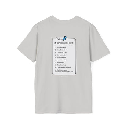 Unslumping Book Cover with 10 Ways List Unisex Softstyle T-Shirt