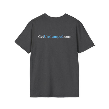 "A Work in Progress" (front) / Site (back) Dark Unisex Softstyle T-Shirt