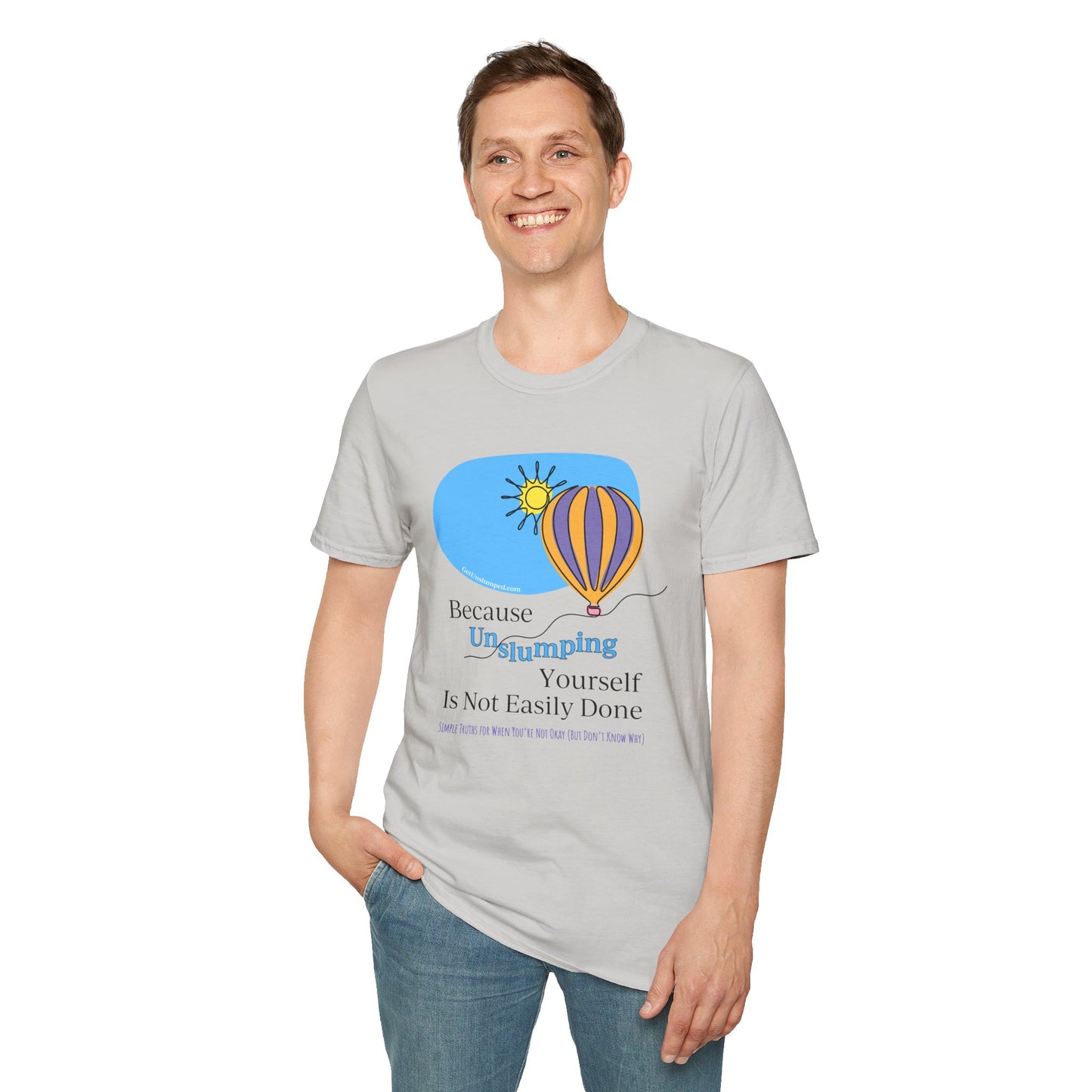 Unslumping Book Cover with 10 Ways List Unisex Softstyle T-Shirt