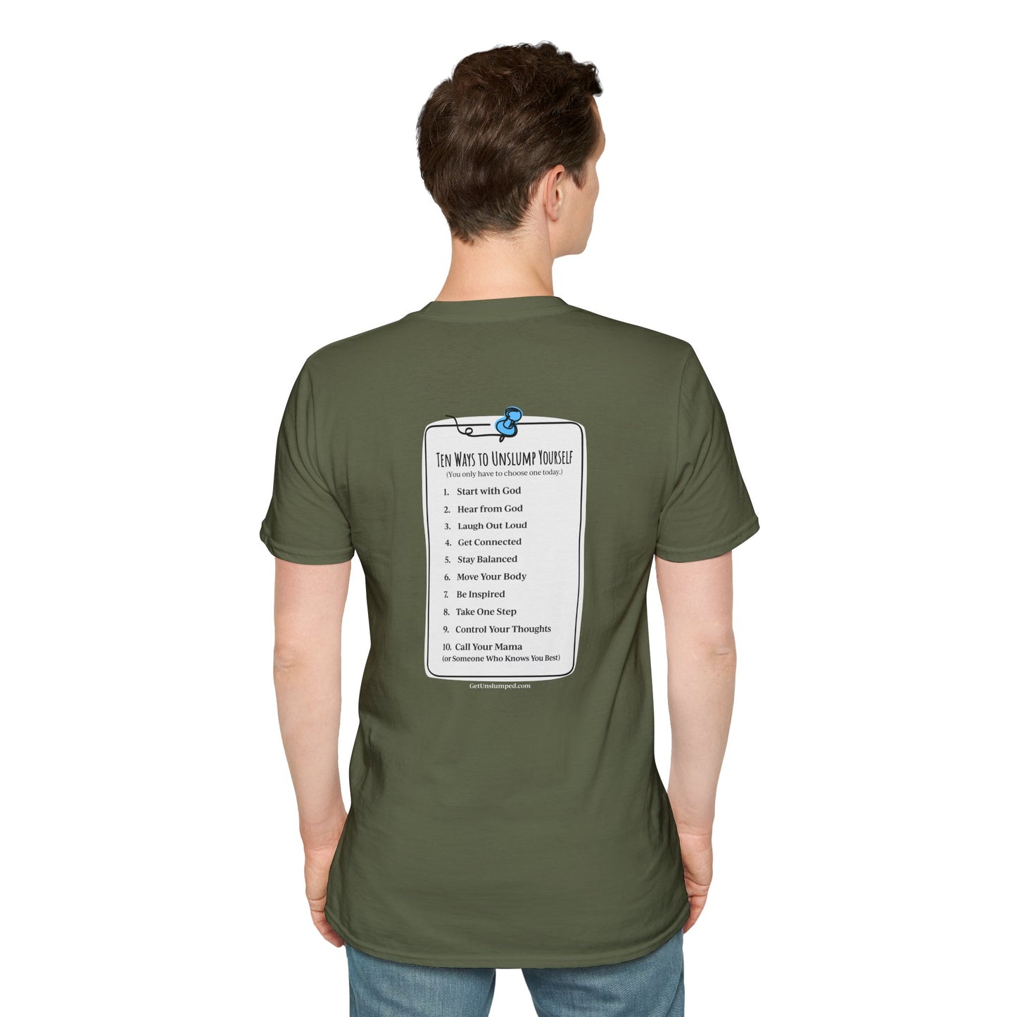 "Work in Progress" with 10 Ways List Dark Unisex Softstyle T-Shirt