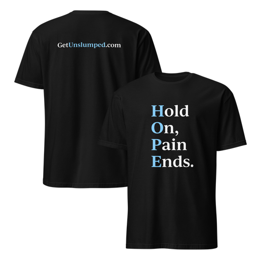 HOPE (front) / Site (back) - Dark Unisex T-Shirts