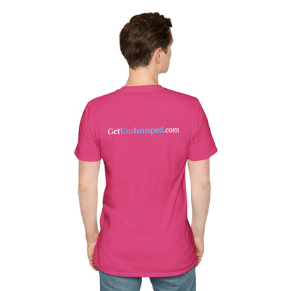 "A Work in Progress" (front) / Site (back) Dark Unisex Softstyle T-Shirt