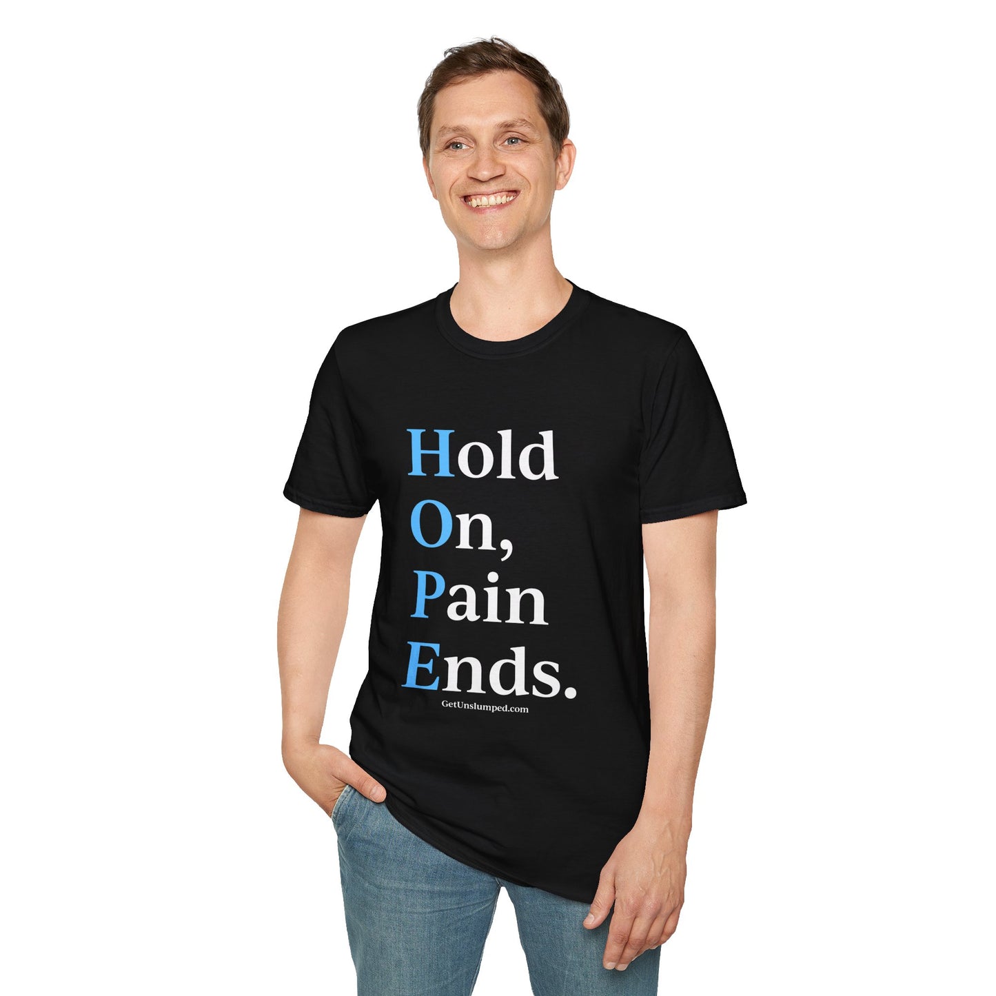 HOPE (front) / Site (back) - Dark Unisex T-Shirts