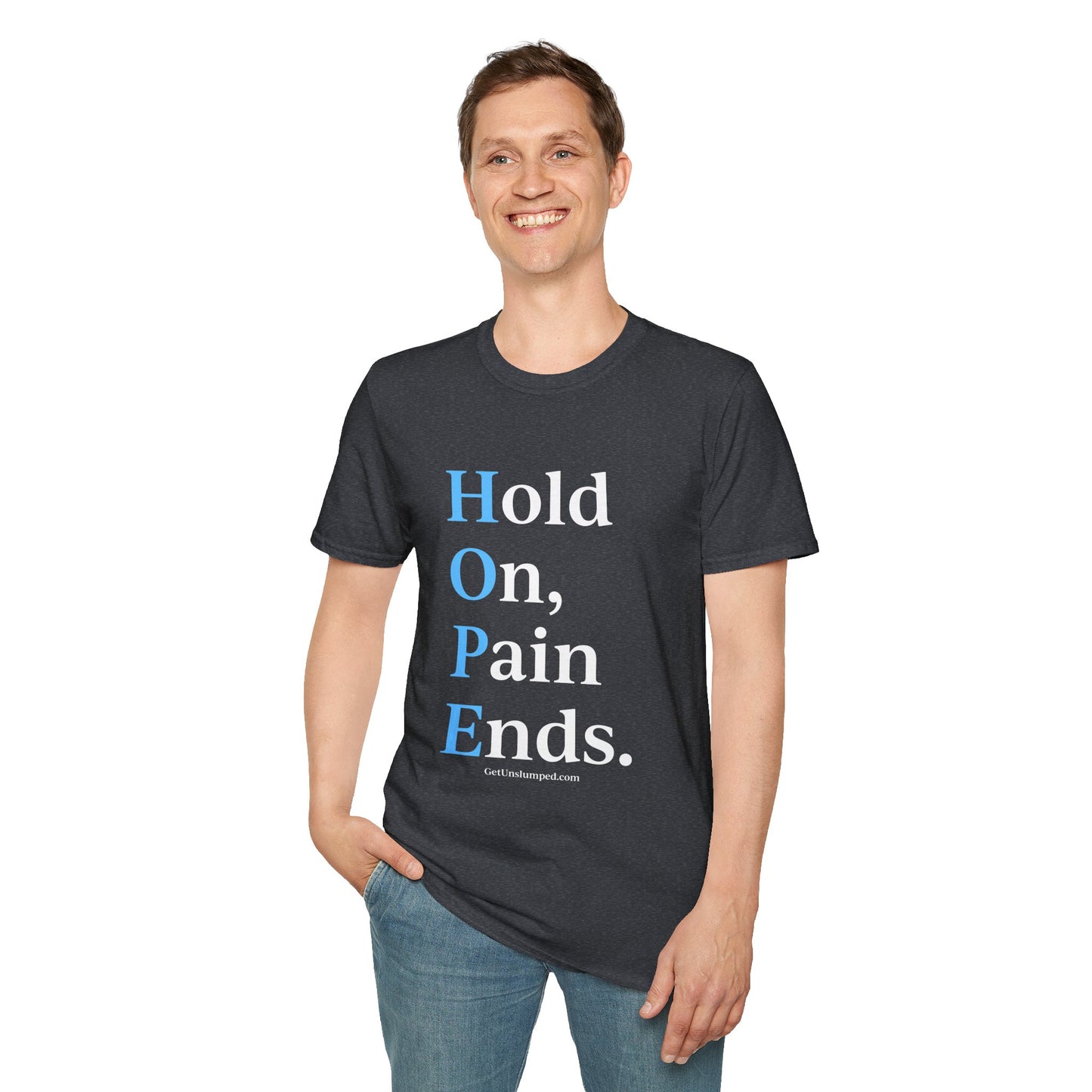 HOPE (front) / Site (back) - Dark Unisex T-Shirts