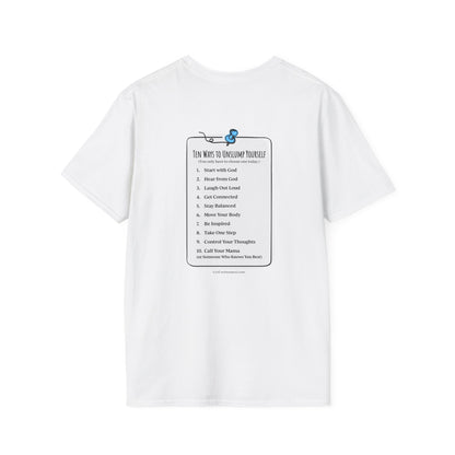 Unslumping Book Cover with 10 Ways List Unisex Softstyle T-Shirt